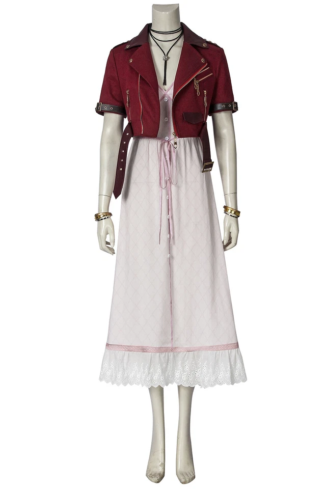 FINAL FANTASY VII Remake FF7 AERIS Aerith Cosplay Kostüm Costume Outfit new V - Bild 2 von 4