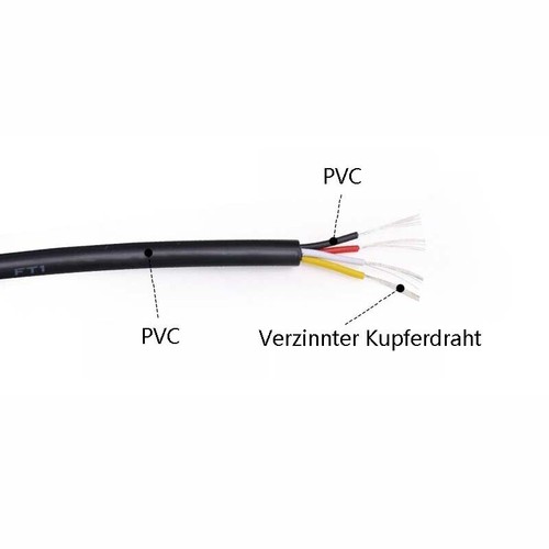 UL2464 Signal Kable 24AWG 80℃ 300V Weiß Schwarz PVC Draht Elektro Stromleitung - Picture 5 of 7