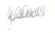 Zoe Caldwell Signed Auto 3x5 Card Tony Award Winner