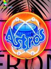 Houston Astros 17"x17" Neon Light Sign Lamp HD Vivid With Dimmer VSY