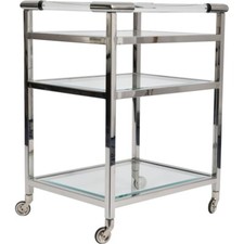 Ex-Display Tamara Nickel Drinks Trolley without Glass shelves RRP£800