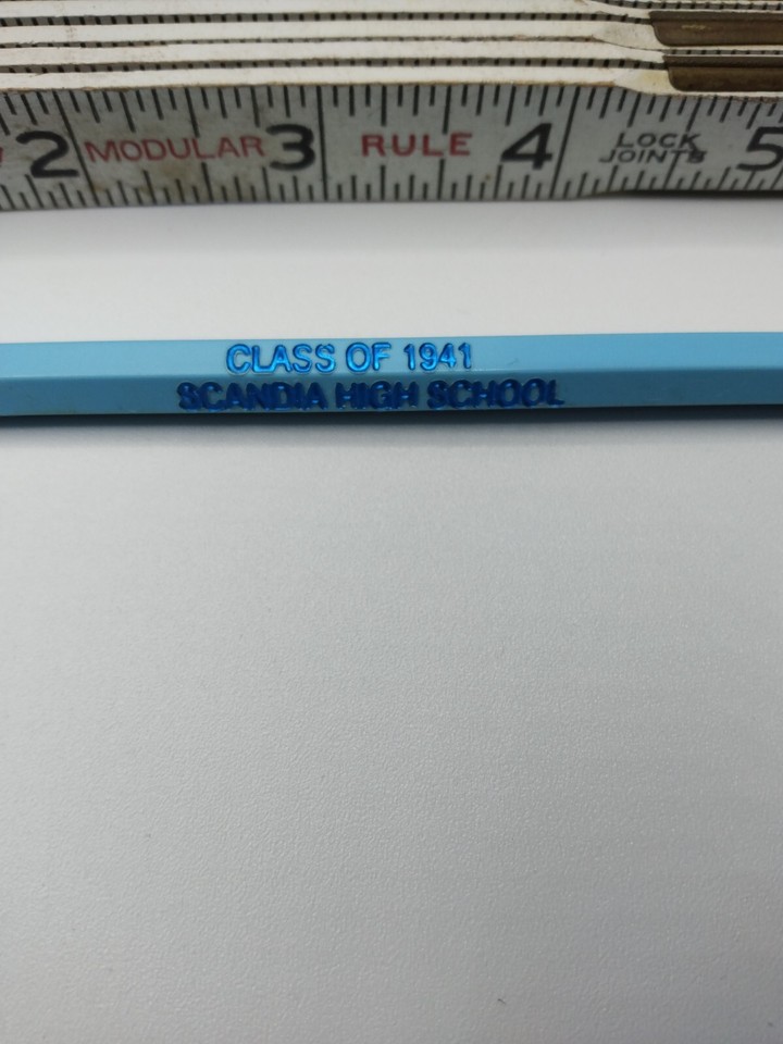 Scandia Kansas High School CLASS OF 1941 Pen Vintage Blue Eraser eBay