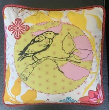 Embellished Decorative Pillow Fabric By Anna Maria Homer 15” X 15”