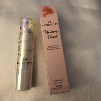I Heart Revolution Unicorn Heart Glow Lip Balm Shade Fantasy 2.7g NIB