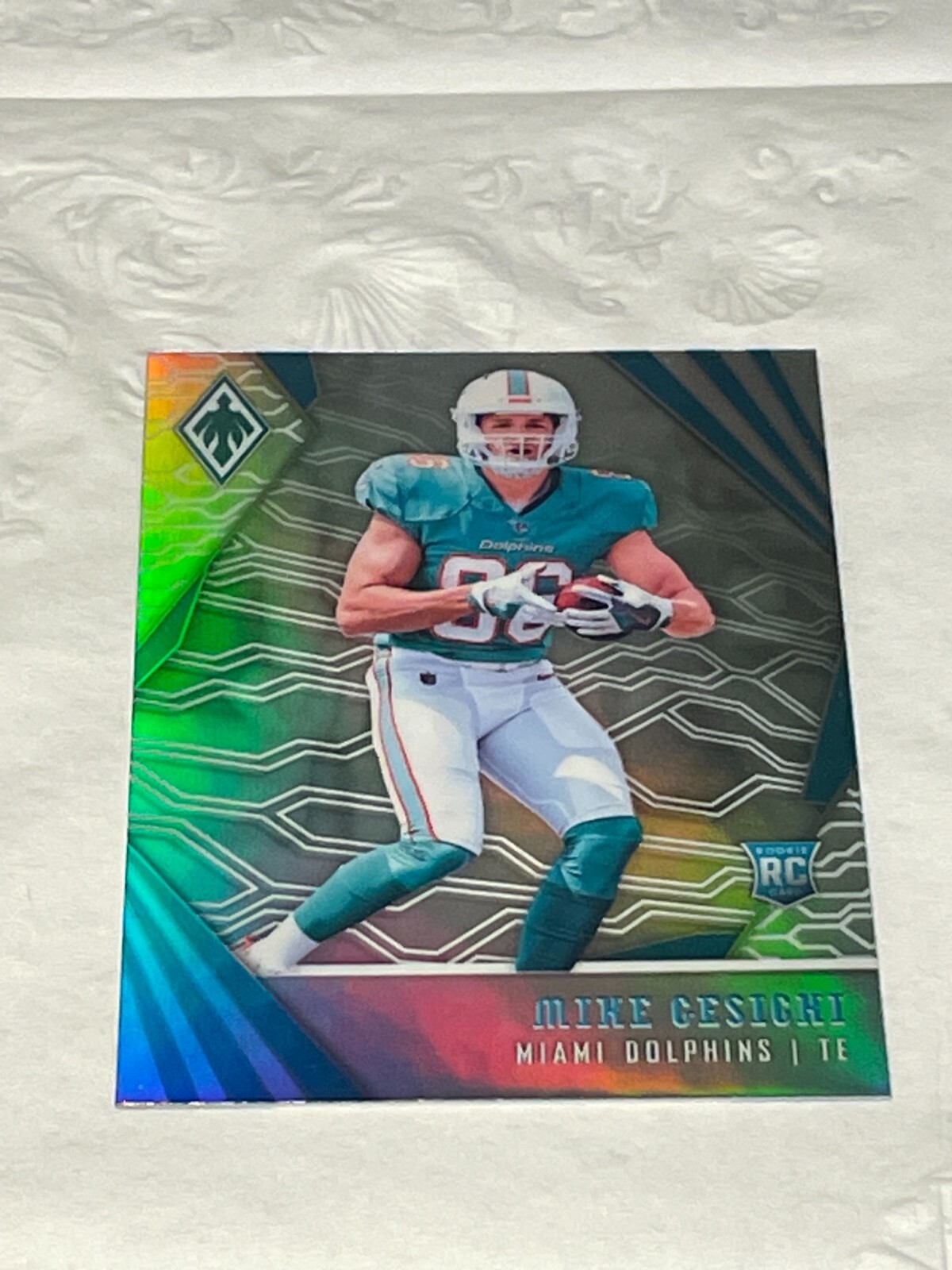Mike Gesicki 2018 Panini Phoenix #115 Silver Prizm SP Rookie RC ( Dolphins )