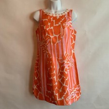Lilly Pulitzer for Target Linen Shift Dress Giraffeeey Print Size 6