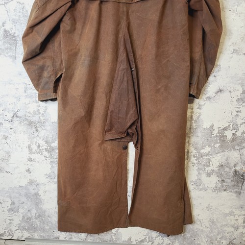 Barbour Stockman Long Wax Jacket Unisex Small Drover Highwayman Coat C - Picture 14 of 15