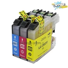 3 Pack LC203XL Color Ink For Brother MFC-J460DW MFC-J480DW MFC-J680DW MFC-J485DW