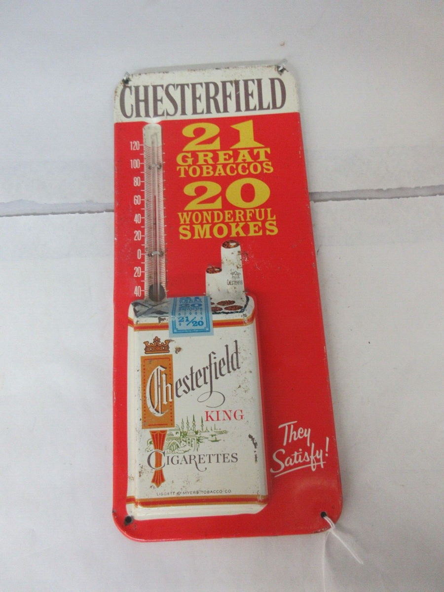 where to buy chesterfield cigarettes near me VINTAGE ADVERTISING CHESTERFIELD CIGARETTES STORE THERMOMETER 13