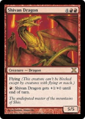 Shivan Dragon 10E Tenth Edition Card MTG Commander Pauper RARE