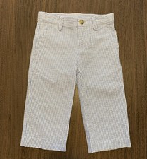 Janie And Jack Baby Boys Seersucker Pants Blue White Size 12-18 Months New