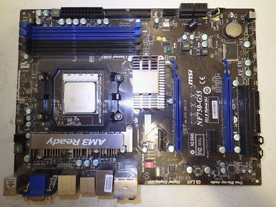 MSI NF750-G55 AMD Socket AM3 DDR3 SDRAM Desktop Motherboard w/ Phenom II CPU