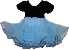GIRL'S MC VELVET DANCE DRESS Blue Tutu Performance Child Art Stone Ice Skating