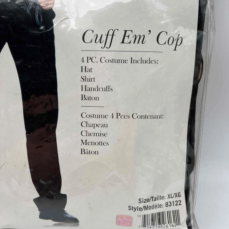 New Leg Avenue Mens Cuff Em Cop Costume - Size XL - Image 3 of 4