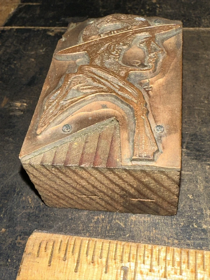 Printing Block “ Boy Scout Image “ Copper Face Rare!! - Image 3 of 4