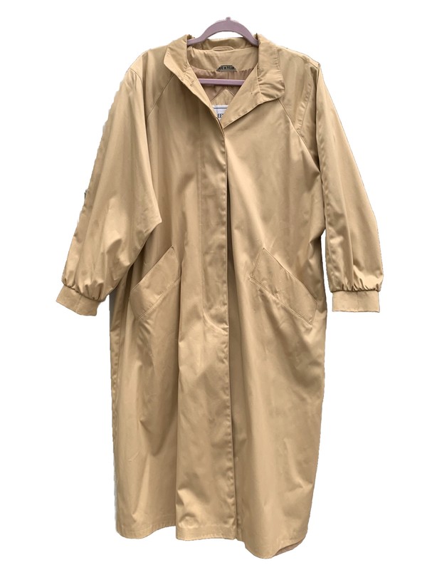 Fleet Street Vtg Beige Trench Coat, Minimalist Chic, Corp, W Size 8, Relaxed Fit