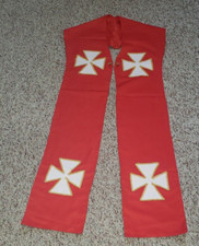 CLERGY STOLE OFFICIANT VESTMENT RED W/CROSS PATTEE'