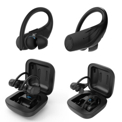Ear-hook Dual Headsets TWS Bluetooth Earbuds Headphone for Sports Jogging Music