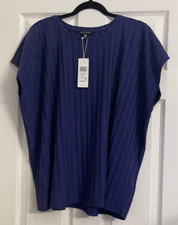 NWT 138 Eileen Fisher Iris Tencel Crew Neck Boxy Top 1X 2X 3X