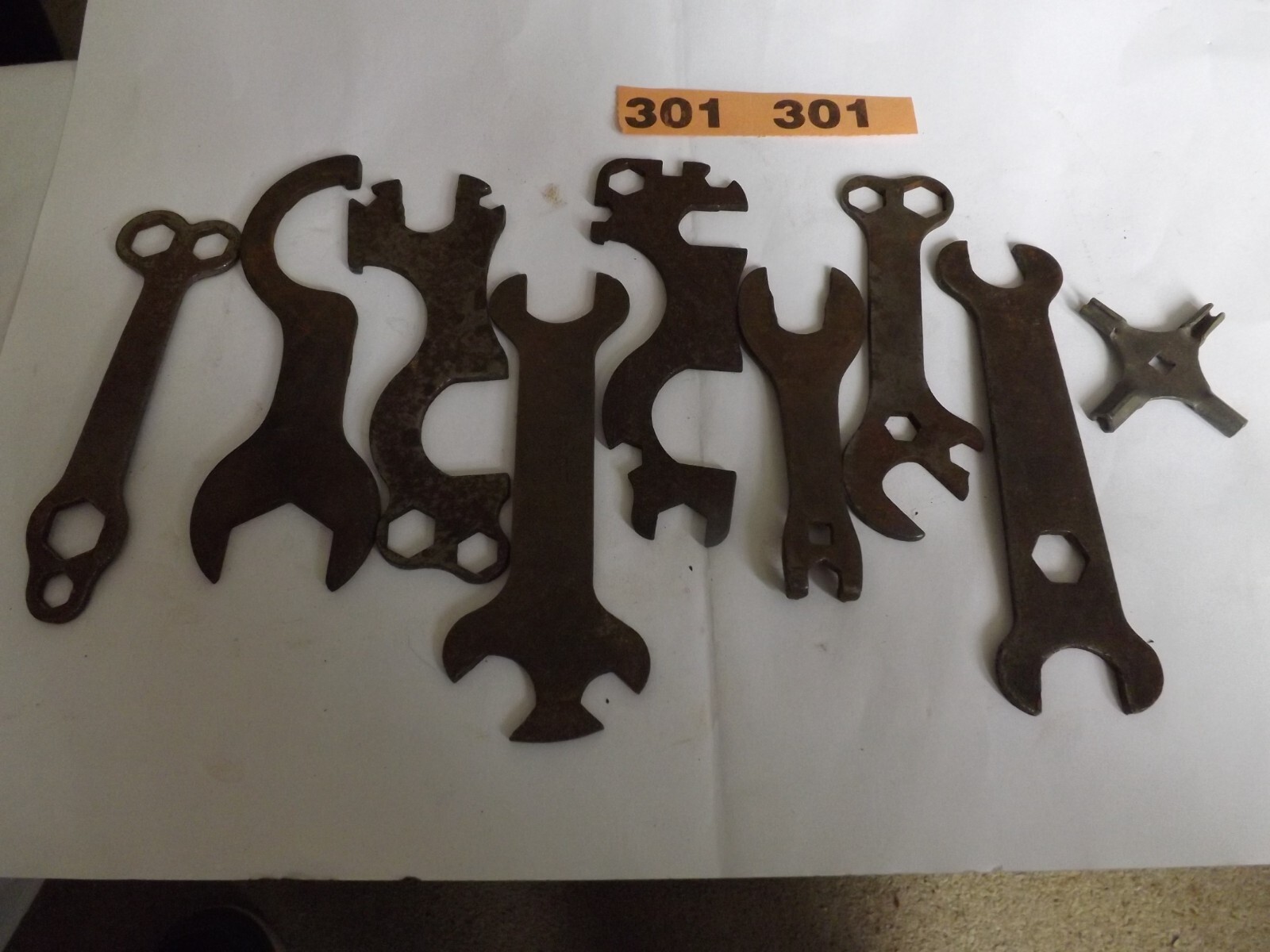 VINTAGE BIKE SPANNERS 9 ITEMS =REF 301 eBay