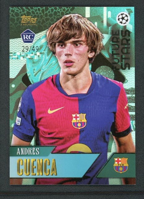 2024 ANDRES CUENCA 29/49 TOPPS X WALKERTKL UEFA CHAMPIONS LEAGUE FUTURE STARS RC