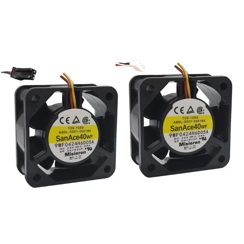 for SanAce40WF DENKI 9WF0424H6D05A 4020 3 Line DC 24V 0.08A FANUC Cooling Fan