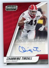 Channing Tindall 2022 Panini Chronicles Draft Threads Rookie RC Auto Autograph