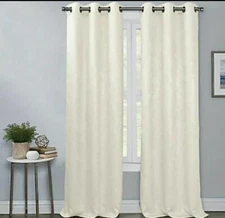 Artesia 63-Inch Grommet 98% Blackout Window Curtain Panel in Egret