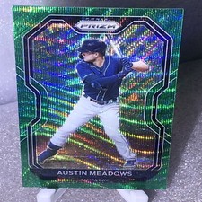 2021 Prizm Baseball 38 AUSTIN MEADOWS Green Wave Prizm Tampa Bay Rays Baseball