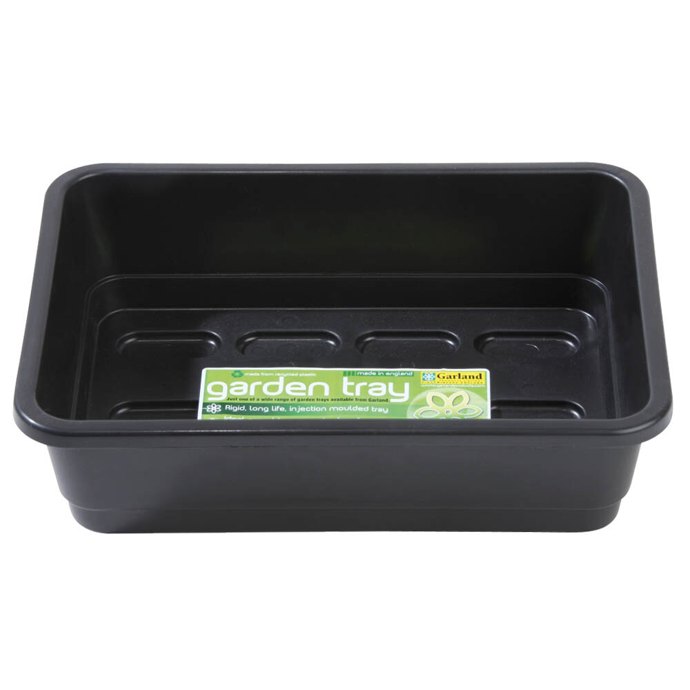 4 Stück Pflanzschalen 58x55 Cm - Schwarze Kunststoff-Untersetzer