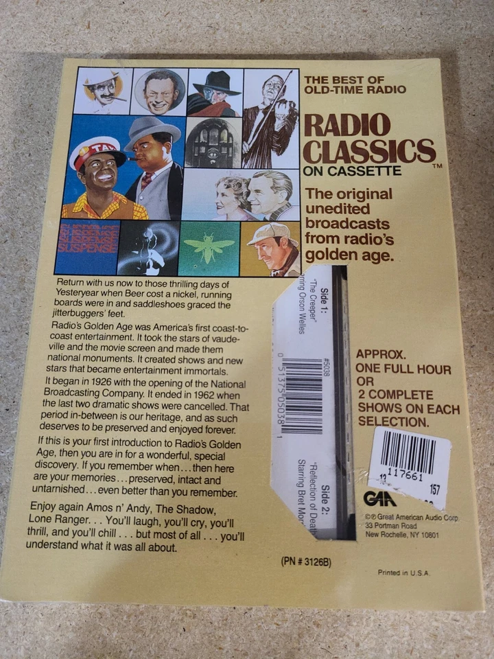 Radio Classics on Cassette The Shadow New Sealed radios golden age - Image 2 of 2
