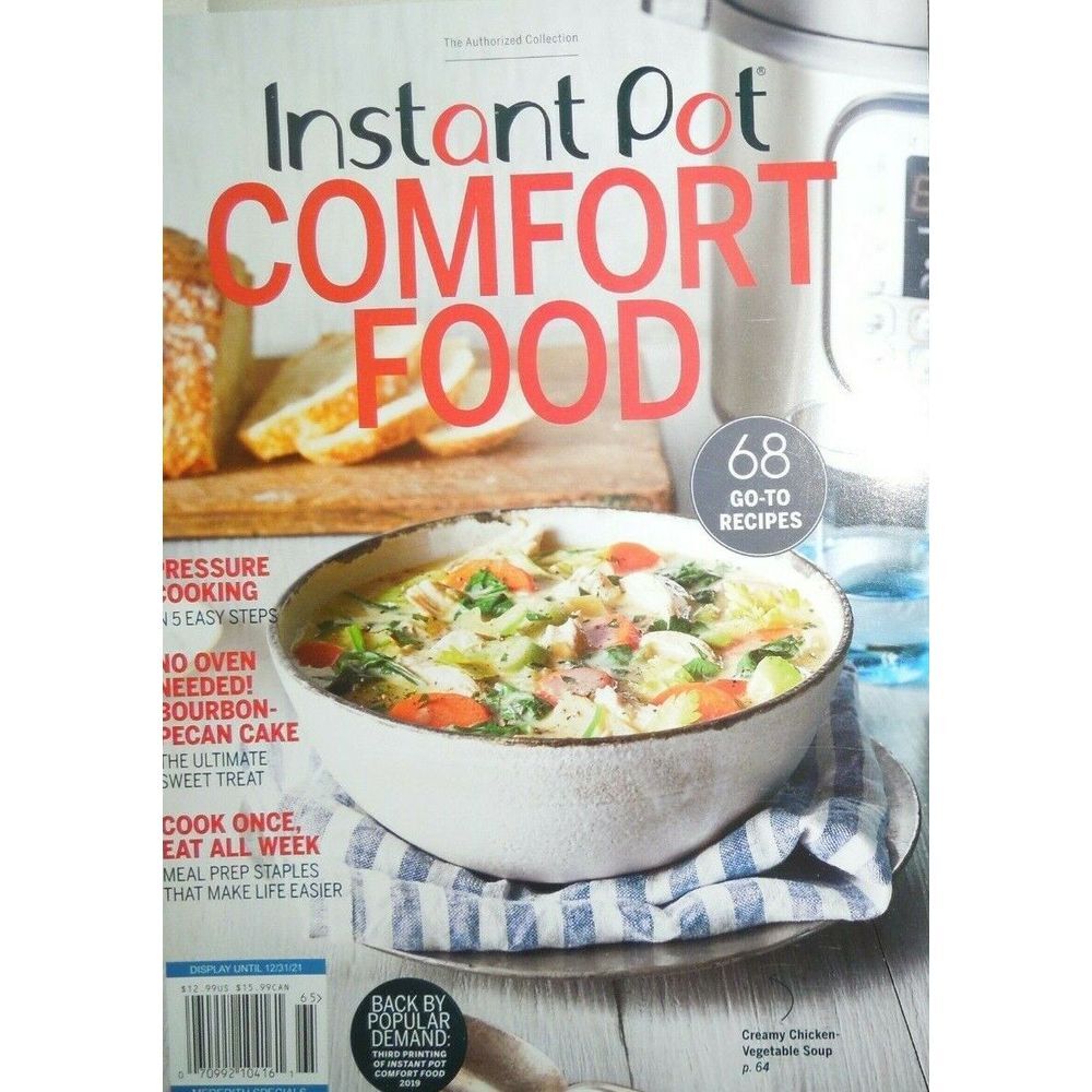 INSTANT POT comfort food 68 RECIPES pressure cooking COOK ONCE A WEEK easy steps-image