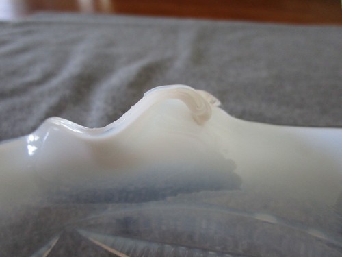 NORTHWOOD/JEFFERSON FRENCH OPALESCENT RUFFLES AND RINGS SCROLL FOOTED BOWL - Foto 6 di 6