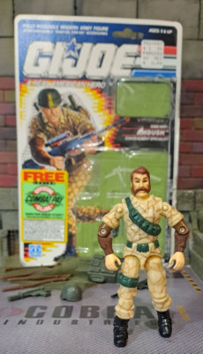 GI JOE ~ 1990 AMBUSH ~ HIGH GRADE & TIGHT ~ 100% COMPLETE, FULL CARD w/ BUBBLE