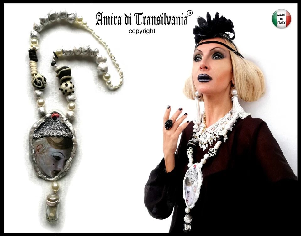 pingente de colar de joias artesanais femininas talismã feito à mão 1 - Imagem 3 de 4