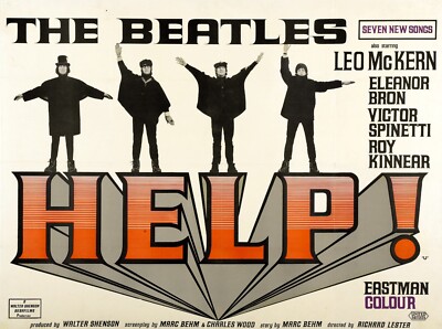 1965 The Beatles Help! Movie Poster 11X17 Paul McCartney John