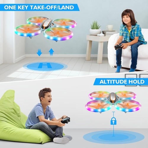 i9 Drohne für Kinder, coole Spielzeug Geschenke für Jungen Mädchen mit bunten Lichtern, RC Quarc - Bild 2 von 17