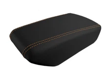 Console Lid Armrest Cover Leather for Nissan Maxima 2016-2021 Orange Stitch