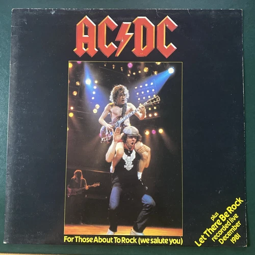 AC/DC For Those About To Rock Vinyl LP Record 12” Single UK Pressing NM