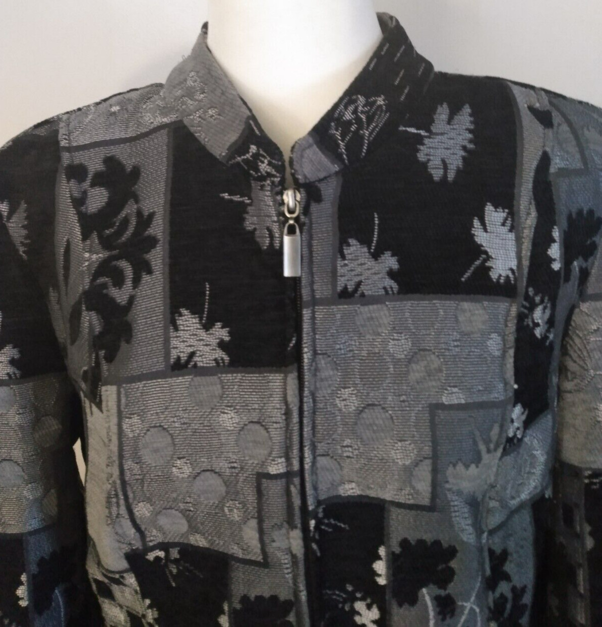 Dressbarn Patchwork Tapestry Jacket Full Zip Wome… - image 2