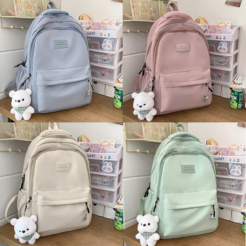 Women Nylon Cute Backpack Student College School Bag Backpack Lady
