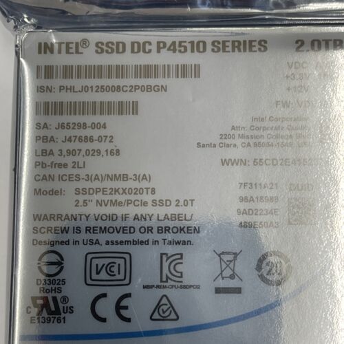 INTEL DELL EMC SAS ssdpe2kx020t8t 2TB NVM - Picture 2 of 5