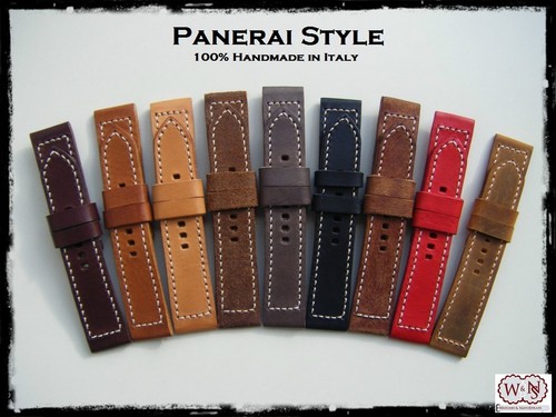 Cinturini artigianali in pelle per Panerai 24/22 - Panerai style Leather  straps | eBay