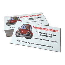 Qty. 50 Funny Bad Parking Prank Revenge Practical Joke Card, Learn How To Park