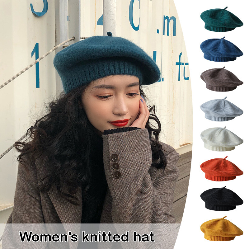 7165 Women Wool Berets Autumn Winter French Artist Hat Vintage Knitted Painter 40e1f9a5-e8fc-408b-bbf6-  main image 4