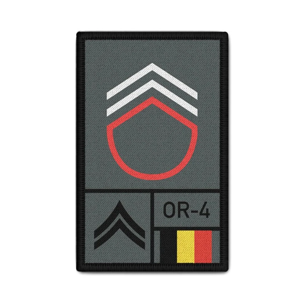ALFASHIRT Rank Patch Premier caporal-chef 1e Korporaal Korporal Armée belge #44222