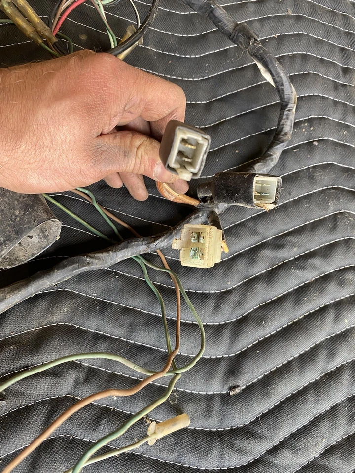 1974 Honda CB360 CB360T conjunto de chicote de fios principal motocicleta dupla #3044E - Imagem 4 de 4