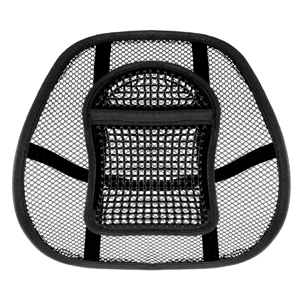 Car Seat Cushion Mesh Lumbar Back Brace Support Pain Relief Massage Lumbar  Back Support Ventilate Office Chair Home Car Cushion(Black)