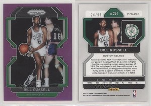 2021-22 Panini Prizm Purple Prizm /99 Bill Russell #254 HOF