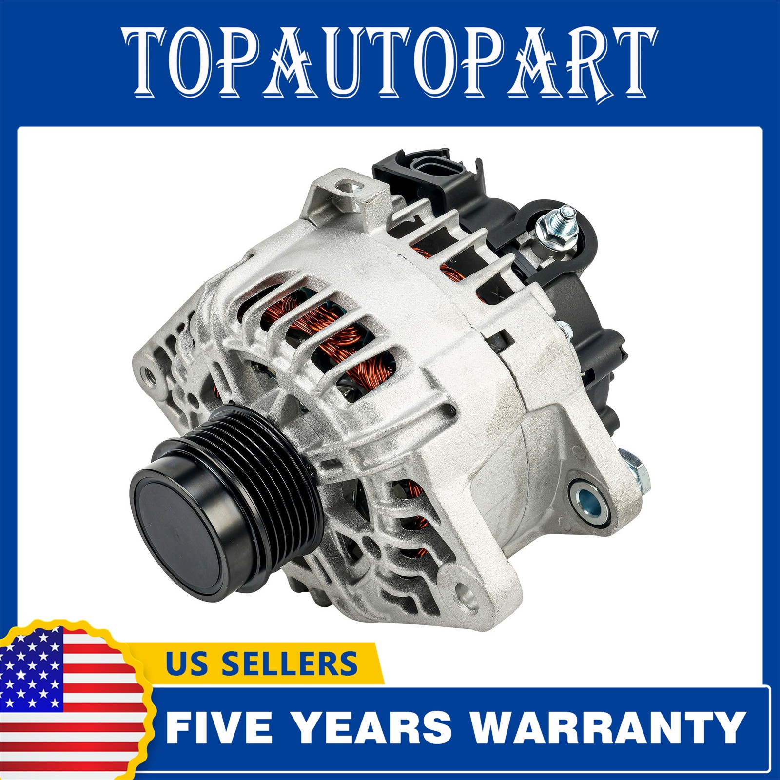 110 Amp Alternator Fits Kia 2014-16 Soul 1.6L 4 CYL 2014-2017 Rio All engine